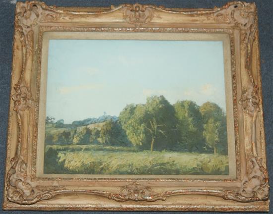 § Algernon Newton, R.A. (1880-1968) In the Brett Valley, 8.5 x 10.5in.